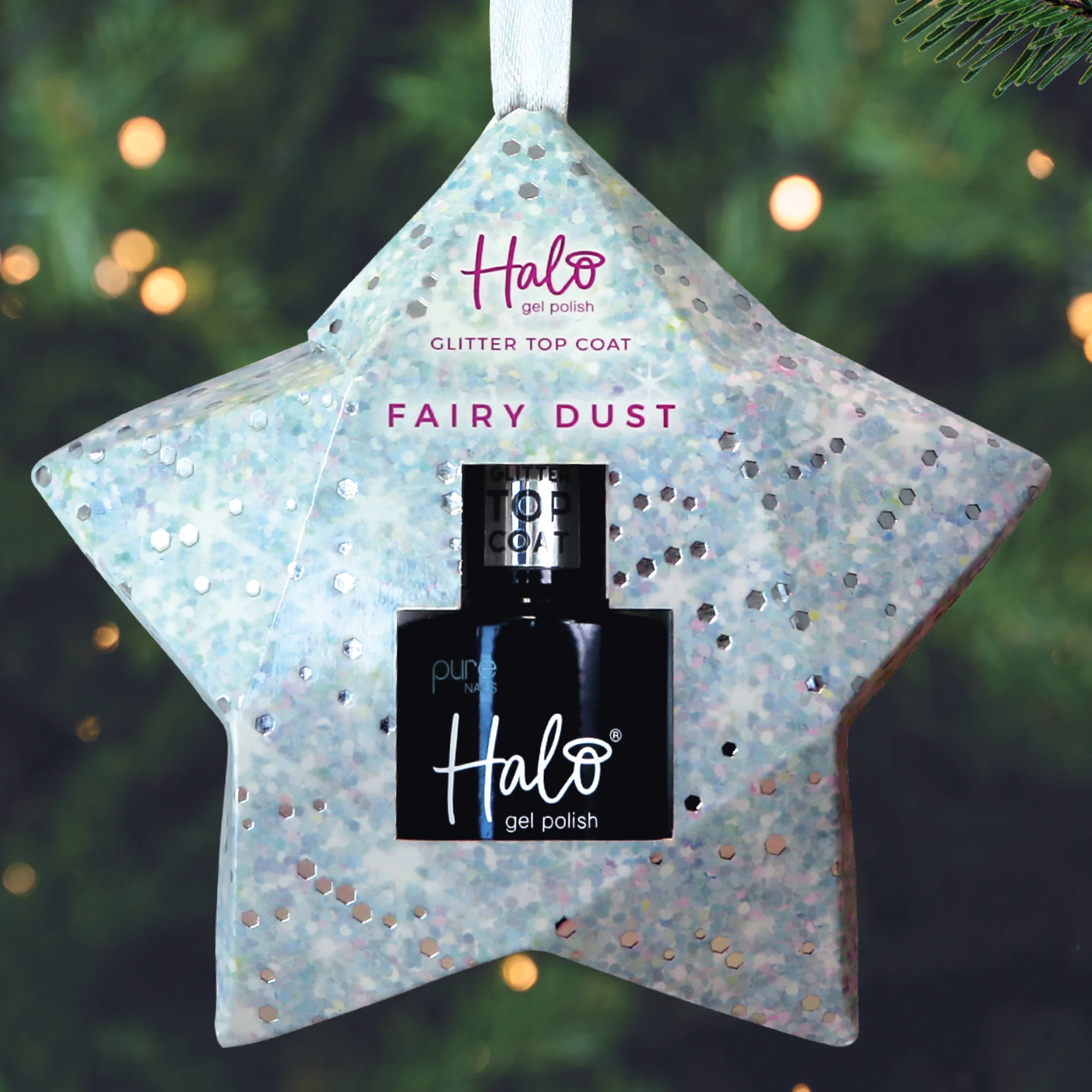 Halo Gel Polish 8ml Fairy Dust Glitter Top Coat - Image 3