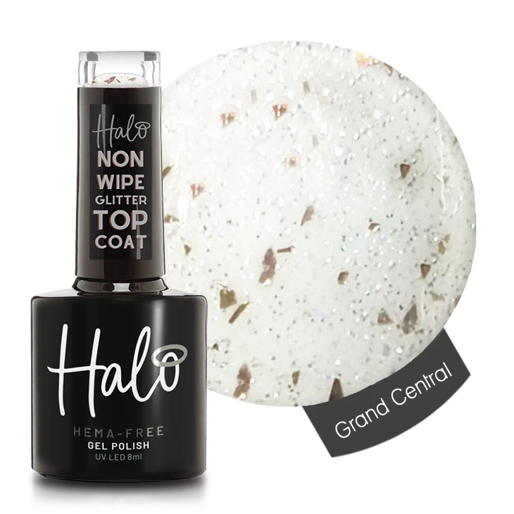 Halo Gel Polish 8ml Grand Central Glitter Top Coat