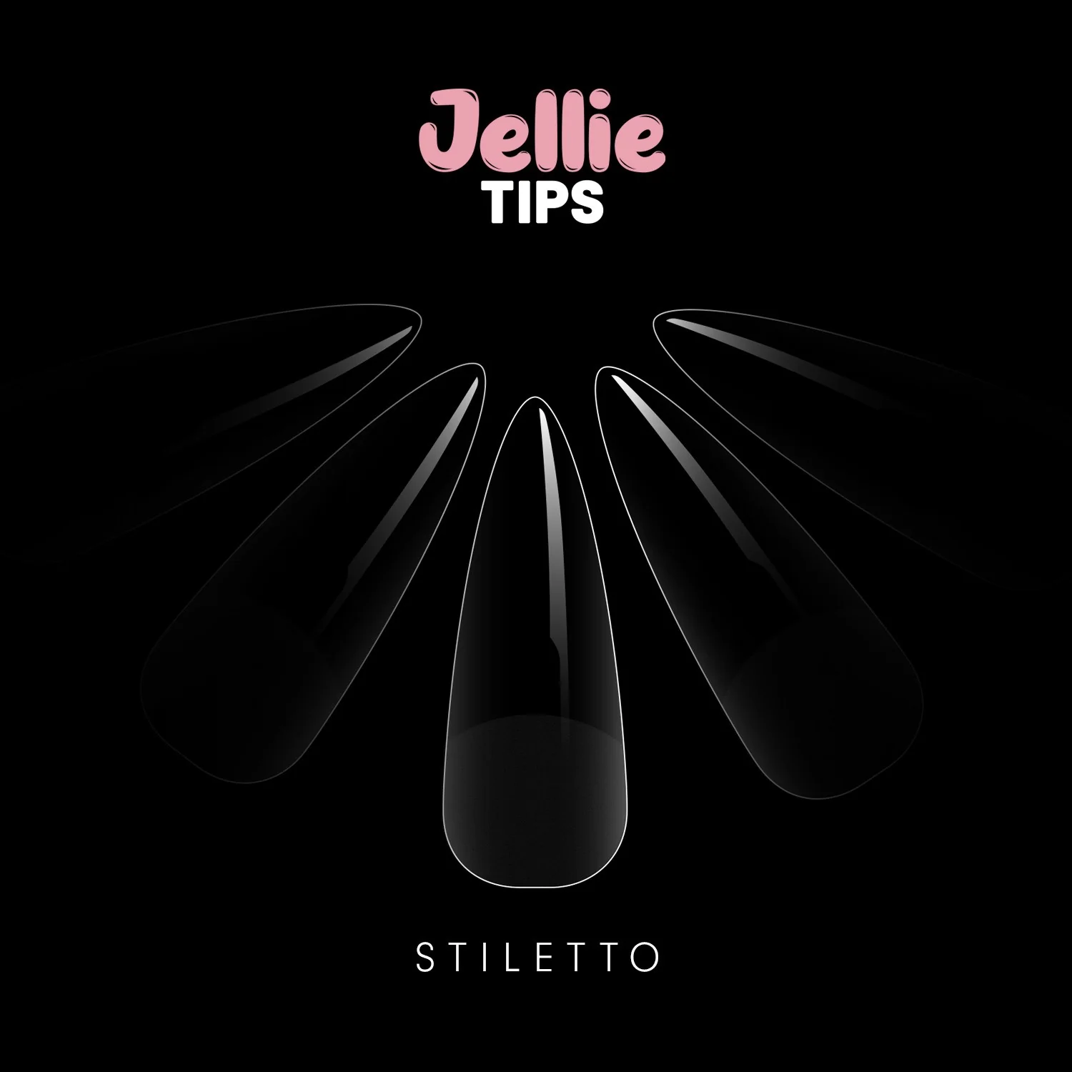 Halo Jellie Nail Tips - Stiletto (Size 7 - 50 Pack)